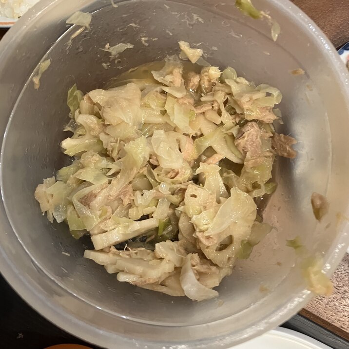 れんこんと醤油のツナバター炒め